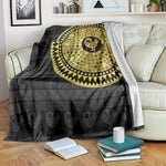 African Adinkra Blanket Sankofa Bird - Gold Version - Chest Arm Tattoo