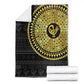 African Adinkra Blanket Sankofa Bird - Gold Version - Chest Arm Tattoo