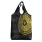 African Adinkra Grocery Bag Sankofa Bird - Gold Version - Chest Arm Tattoo