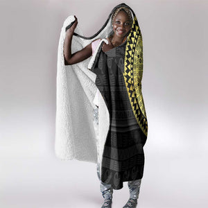 African Adinkra Hooded Blanket Sankofa Bird - Gold Version - Chest Arm Tattoo