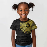 African Adinkra Kid T shirt Sankofa Bird - Gold Version - Chest Arm Tattoo