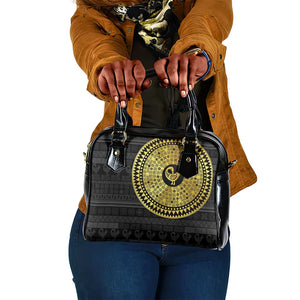 African Adinkra Shoulder Handbag Sankofa Bird - Gold Version - Chest Arm Tattoo