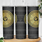African Adinkra Skinny Tumbler Sankofa Bird - Gold Version - Chest Arm Tattoo