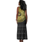 African Adinkra Tank Maxi Dress Sankofa Bird - Gold Version - Chest Arm Tattoo