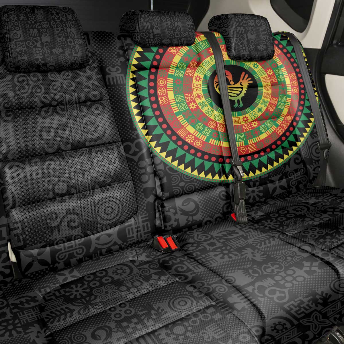African Sankofa Bird Back Car Seat Cover Adinkra Symbols - Chest Arm Tattoo
