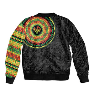 African Sankofa Bird Bomber Jacket Adinkra Symbols - Chest Arm Tattoo
