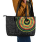 African Sankofa Bird Leather Tote Bag Adinkra Symbols - Chest Arm Tattoo