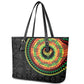 African Sankofa Bird Leather Tote Bag Adinkra Symbols - Chest Arm Tattoo
