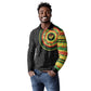 African Sankofa Bird Long Sleeve Polo Shirt Adinkra Symbols - Chest Arm Tattoo
