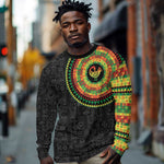 African Sankofa Bird Long Sleeve Shirt Adinkra Symbols - Chest Arm Tattoo