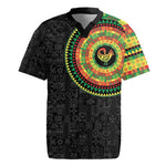 African Sankofa Bird Rugby Jersey Adinkra Symbols - Chest Arm Tattoo