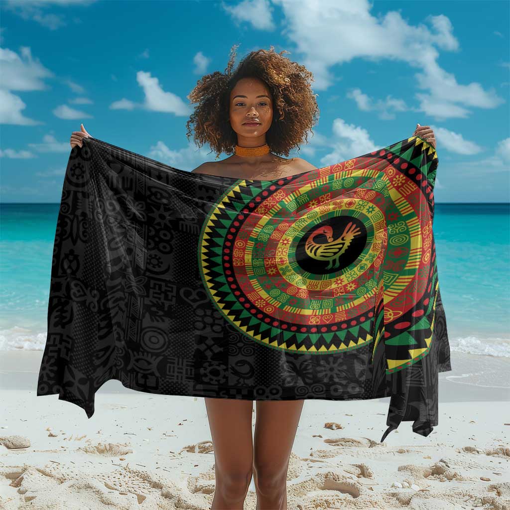 African Sankofa Bird Sarong Adinkra Symbols - Chest Arm Tattoo