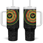 African Sankofa Bird Tumbler With Handle Adinkra Symbols - Chest Arm Tattoo