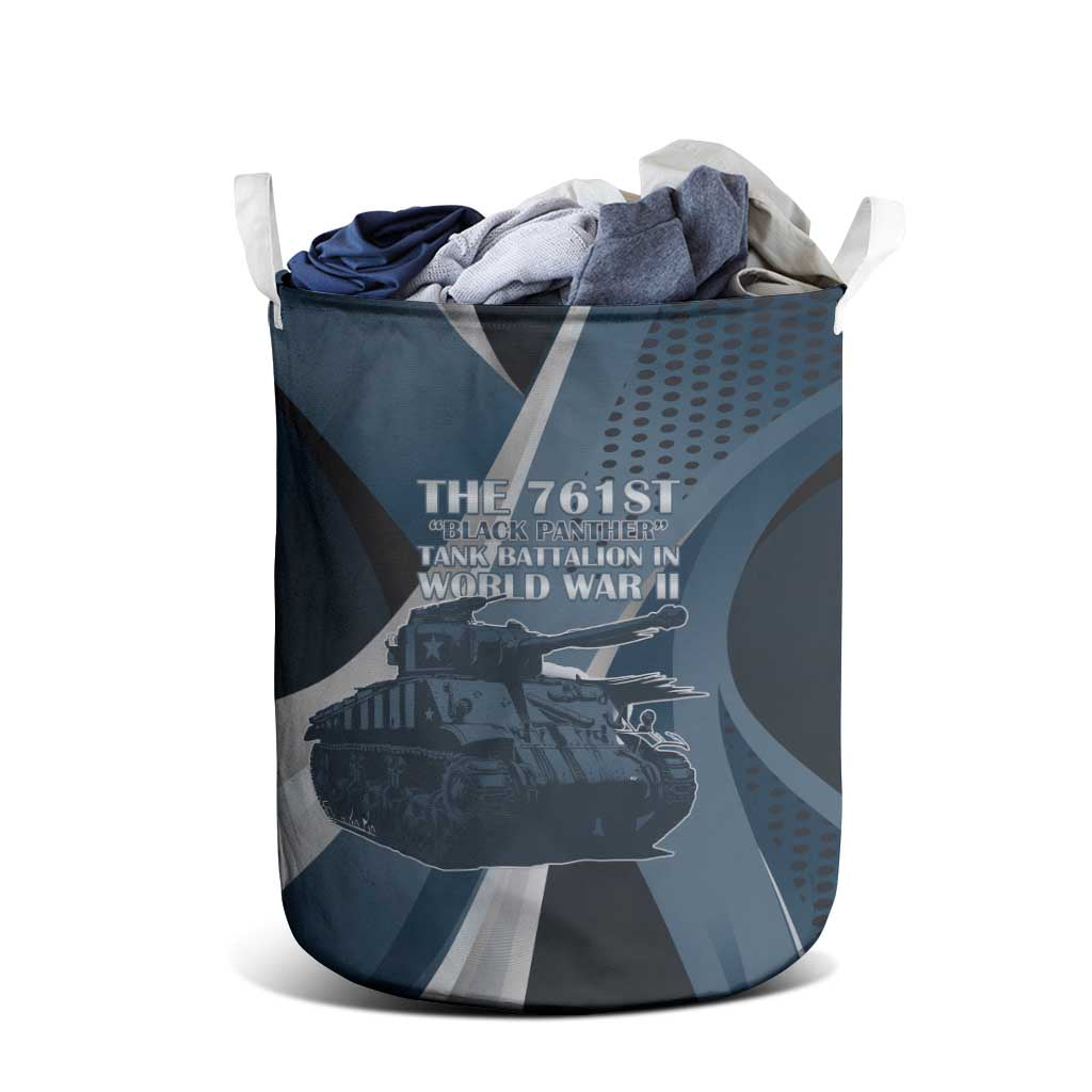 761st Tank Battalion WWII Laundry Basket Black Panthers Tribute