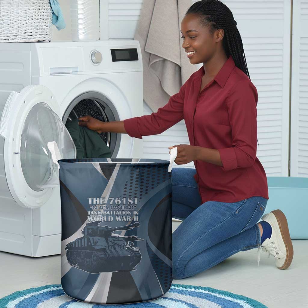 761st Tank Battalion WWII Laundry Basket Black Panthers Tribute
