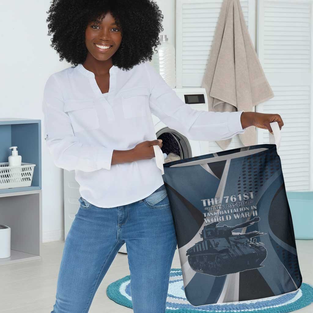 761st Tank Battalion WWII Laundry Basket Black Panthers Tribute