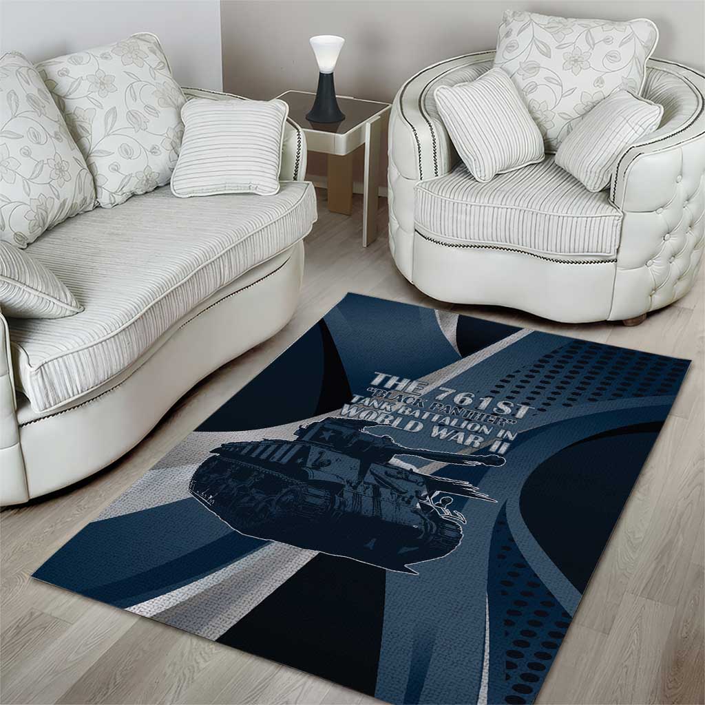 761st Tank Battalion WWII Area Rug Black Panthers Tribute
