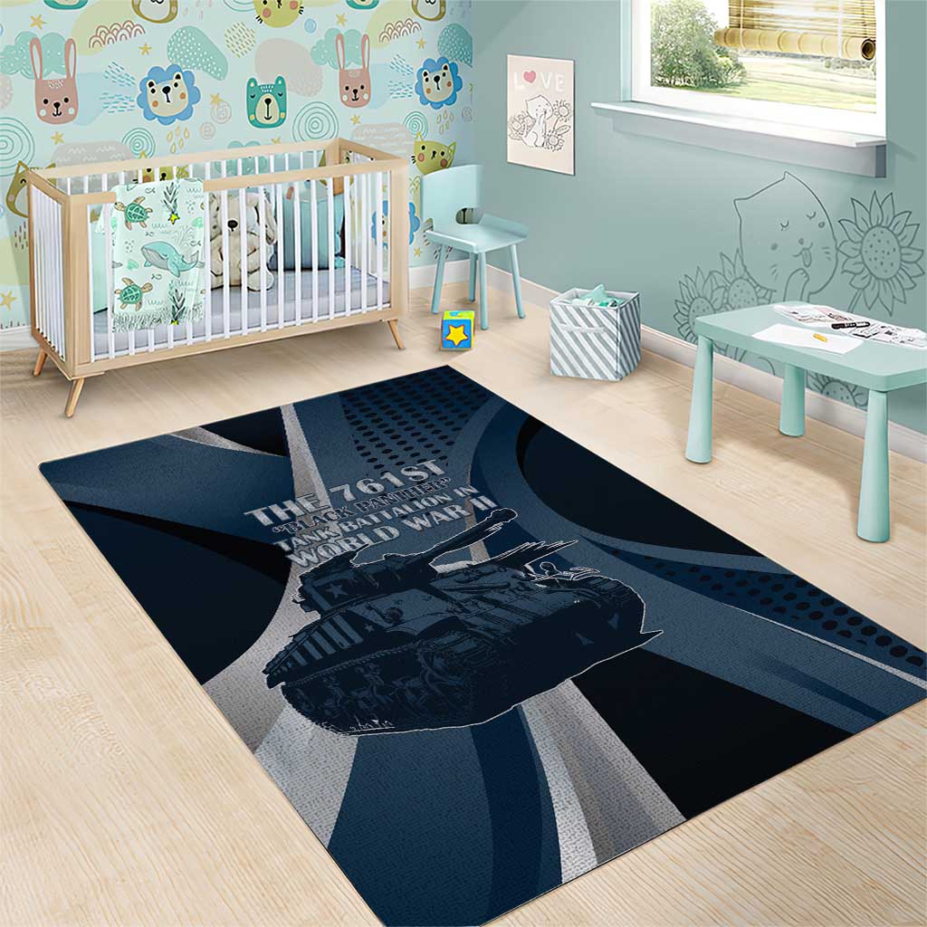 761st Tank Battalion WWII Area Rug Black Panthers Tribute