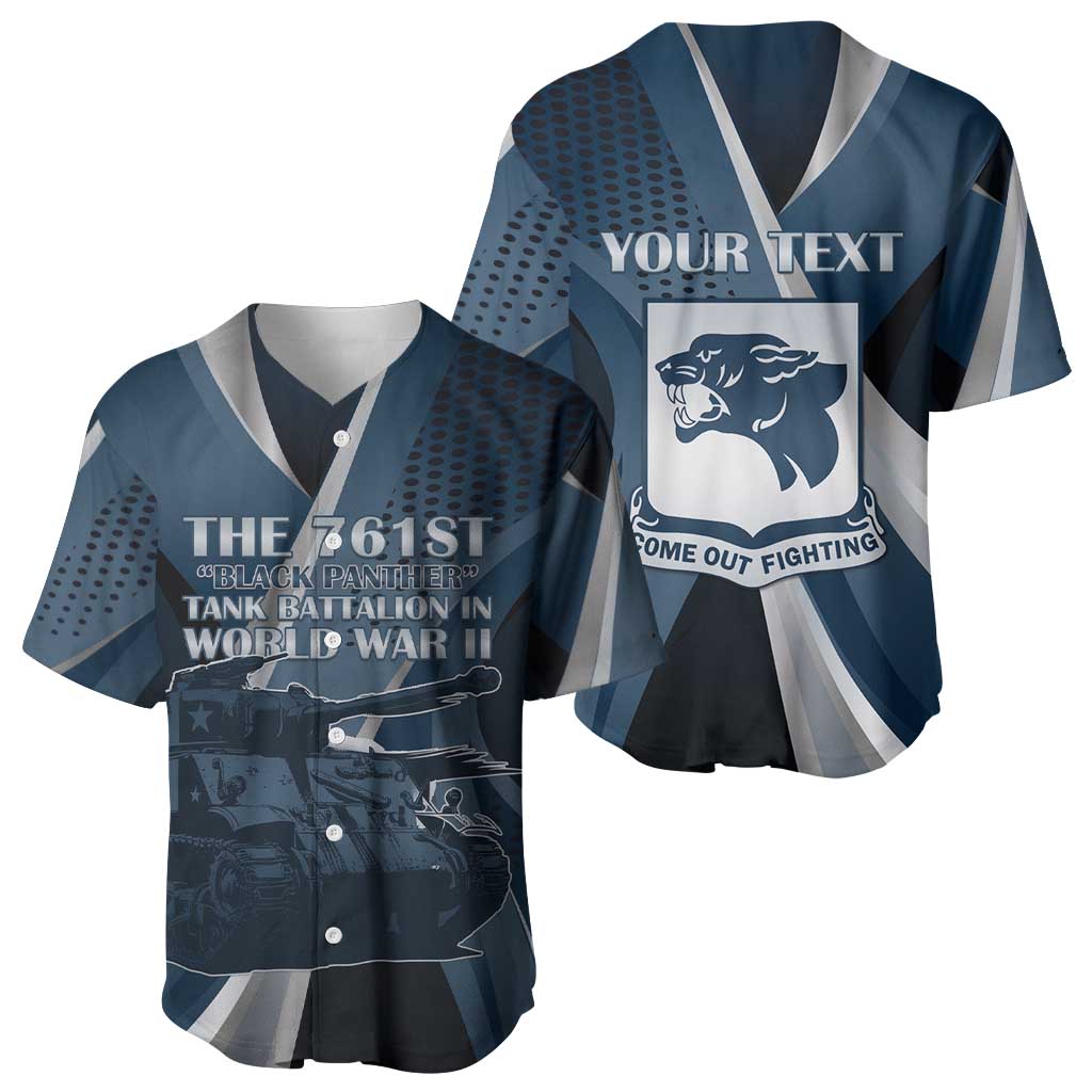 Personalized 761st Tank Battalion WWII Baseball Jersey Black Panthers Tribute
