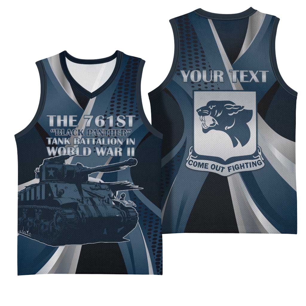 Personalized 761st Tank Battalion WWII Basketball Jersey Black Panthers Tribute