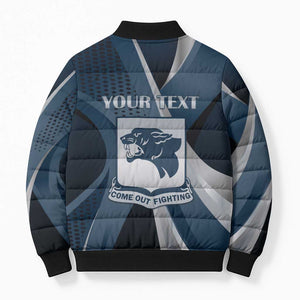 Personalized 761st Tank Battalion WWII Bomber Puffer Jacket Black Panthers Tribute