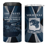 Personalized 761st Tank Battalion WWII 4 in 1 Can Cooler Tumbler Black Panthers Tribute