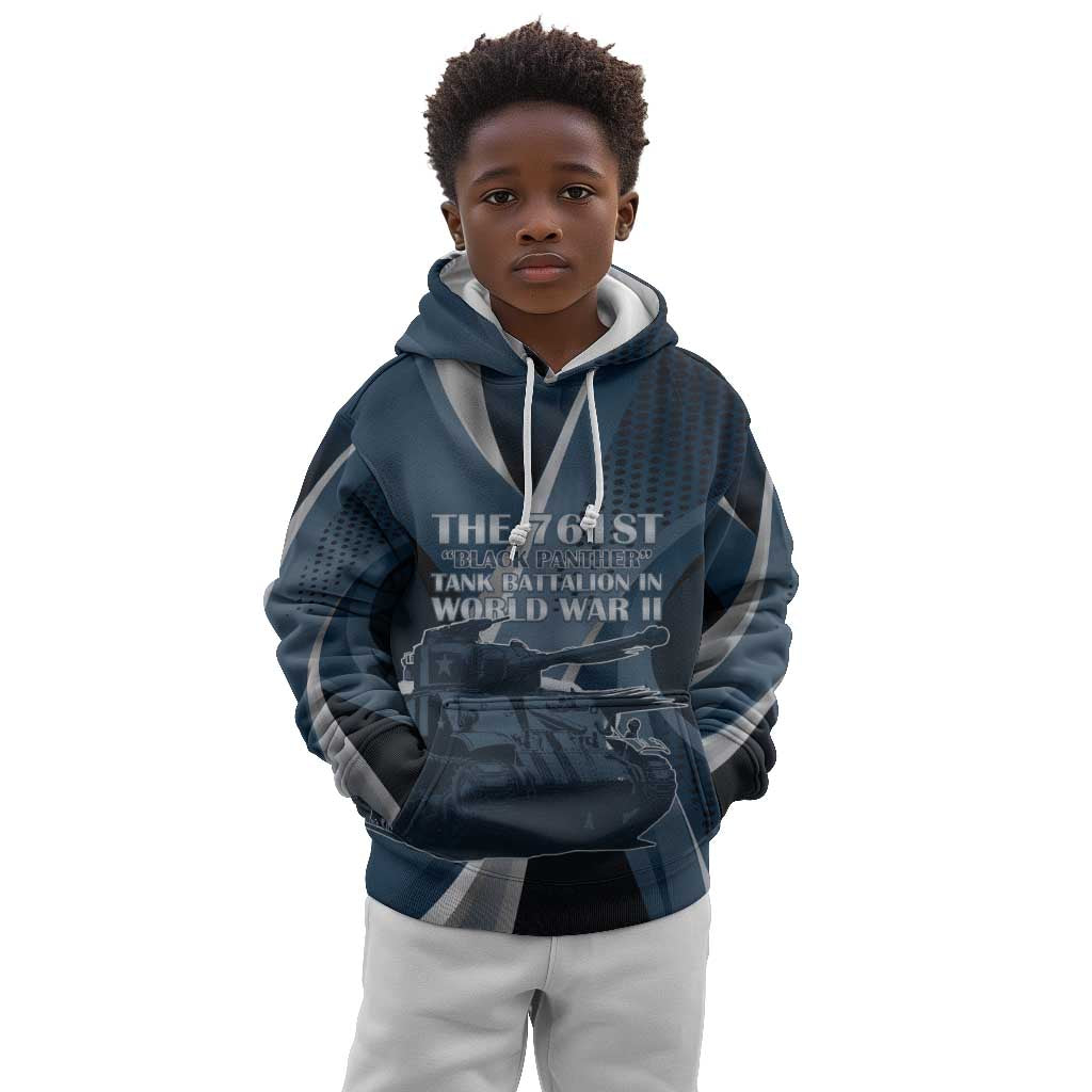 Personalized 761st Tank Battalion WWII Kid Hoodie Black Panthers Tribute