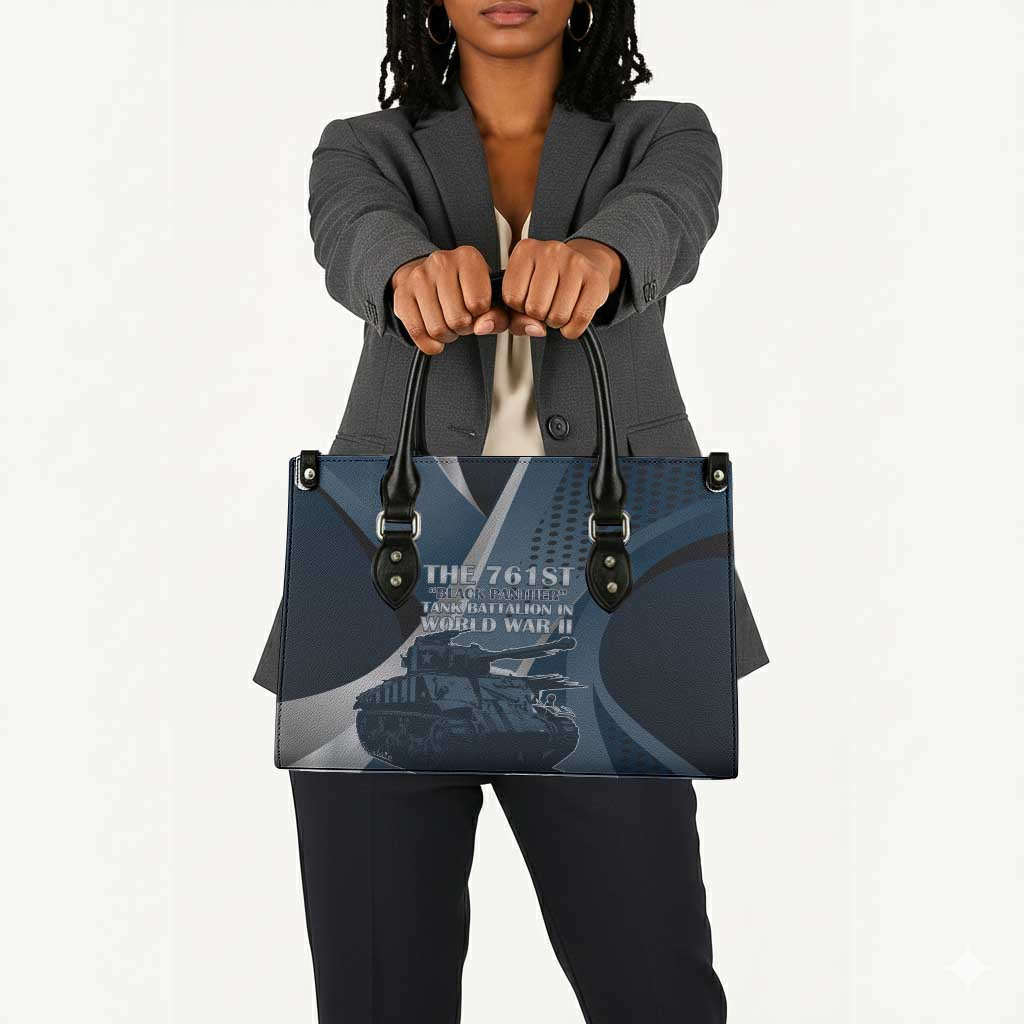 761st Tank Battalion WWII Leather Bag Black Panthers Tribute