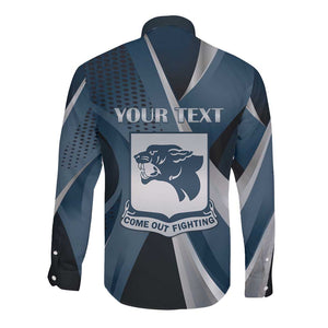 Personalized 761st Tank Battalion WWII Long Sleeve Button Shirt Black Panthers Tribute