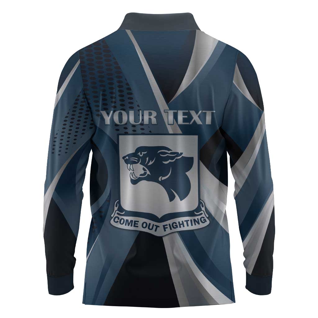Personalized 761st Tank Battalion WWII Long Sleeve Polo Shirt Black Panthers Tribute