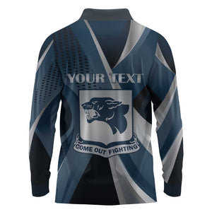 Personalized 761st Tank Battalion WWII Long Sleeve Polo Shirt Black Panthers Tribute