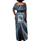 Personalized 761st Tank Battalion WWII Off Shoulder Maxi Dress Black Panthers Tribute