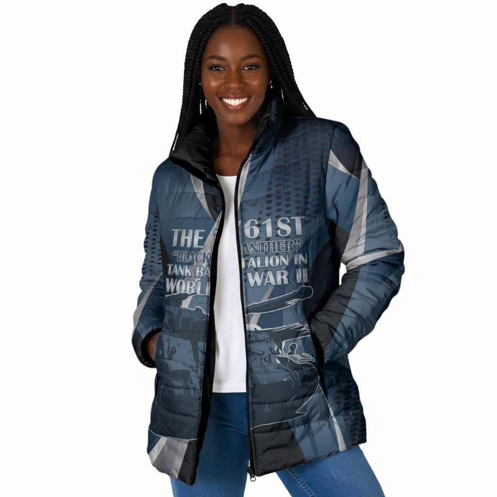 Personalized 761st Tank Battalion WWII Padded Jacket Black Panthers Tribute