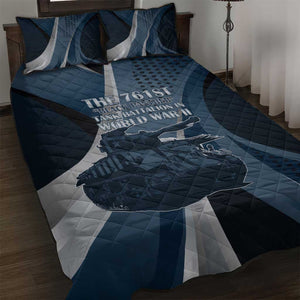 761st Tank Battalion WWII Quilt Bed Set Black Panthers Tribute