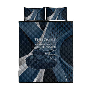 761st Tank Battalion WWII Quilt Bed Set Black Panthers Tribute