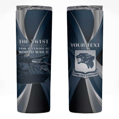 Personalized 761st Tank Battalion WWII Skinny Tumbler Black Panthers Tribute