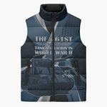 Personalized 761st Tank Battalion WWII Sleeveless Puffer Jacket Black Panthers Tribute