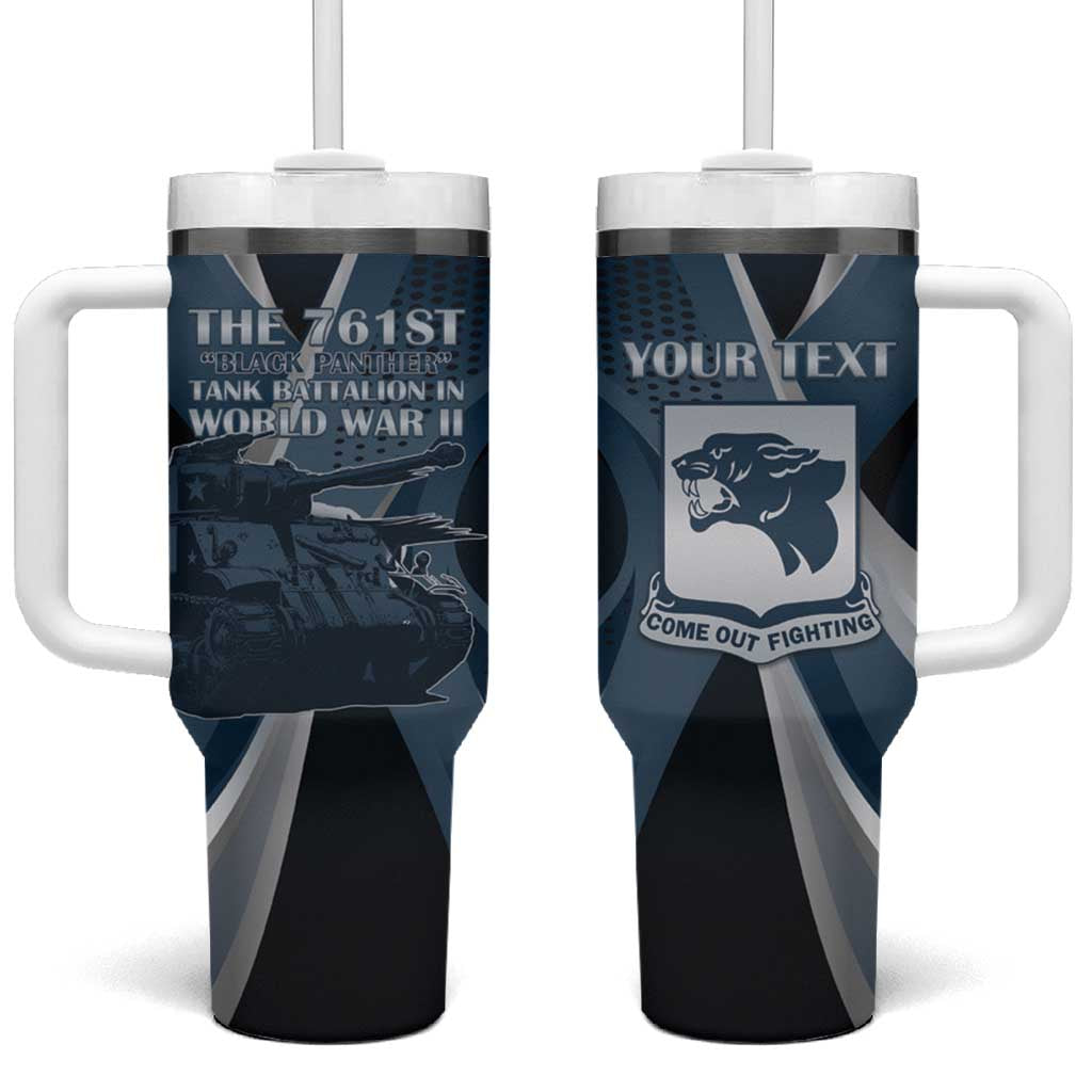 Personalized 761st Tank Battalion WWII Tumbler With Handle Black Panthers Tribute