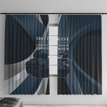 761st Tank Battalion WWII Window Curtain Black Panthers Tribute
