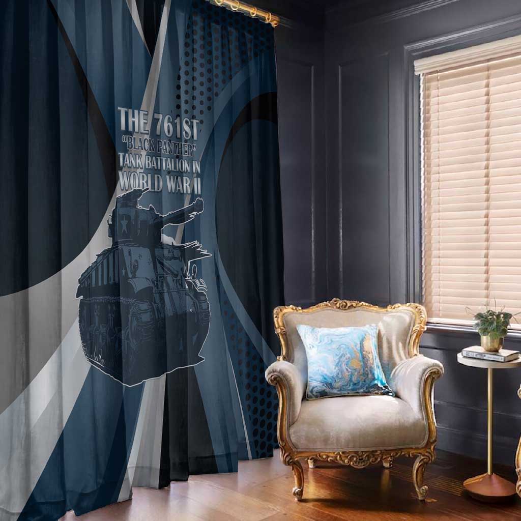 761st Tank Battalion WWII Window Curtain Black Panthers Tribute