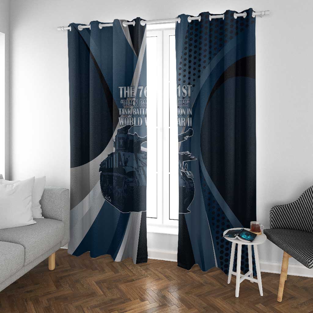 761st Tank Battalion WWII Window Curtain Black Panthers Tribute