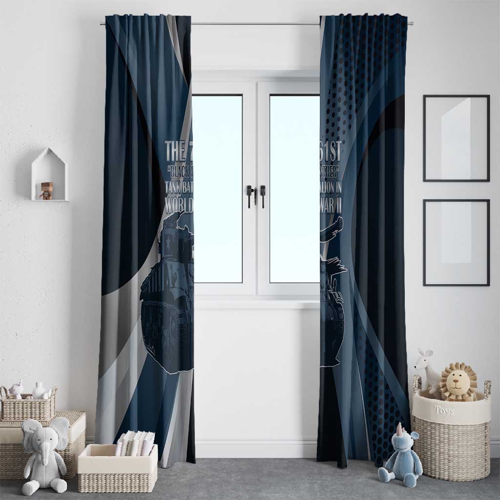 761st Tank Battalion WWII Window Curtain Black Panthers Tribute
