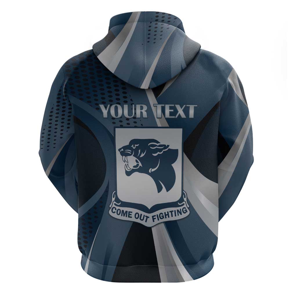 Personalized 761st Tank Battalion WWII Zip Hoodie Black Panthers Tribute