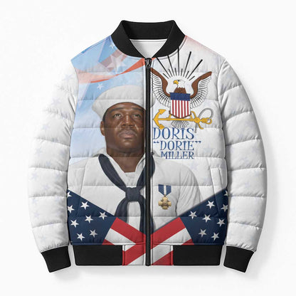 Doris Dorie Miller Bomber Puffer Jacket The Hero Pearl Harbor