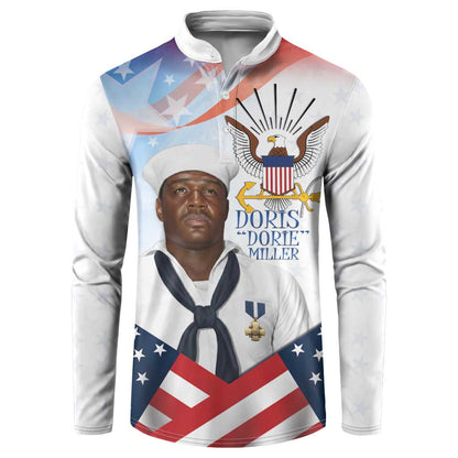 Doris Dorie Miller Button Sweatshirt The Hero Pearl Harbor