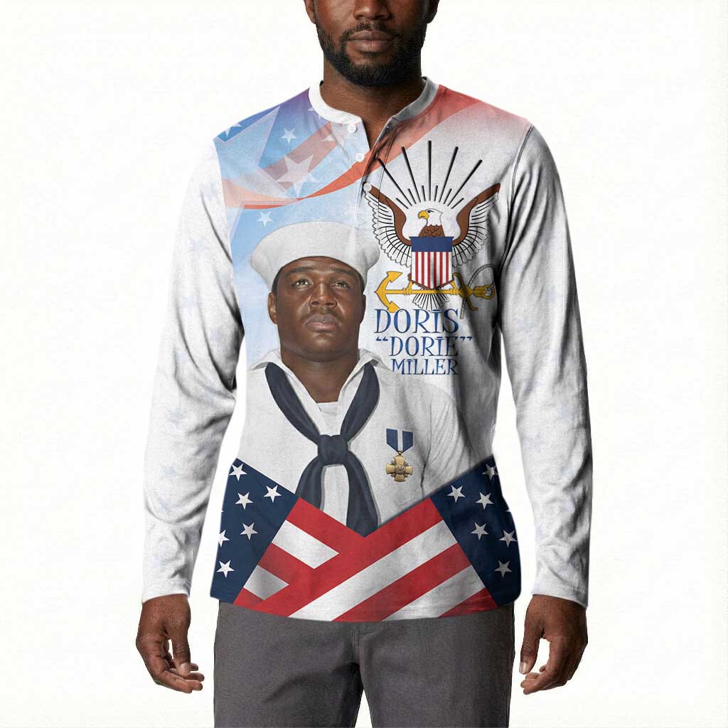 Doris Dorie Miller Button Sweatshirt The Hero Pearl Harbor