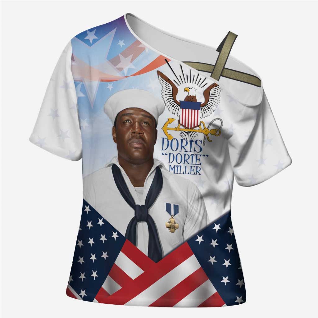 Doris Dorie Miller Cross Shoulder Shirt The Hero Pearl Harbor