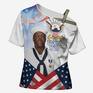 Doris Dorie Miller Cross Shoulder Shirt The Hero Pearl Harbor