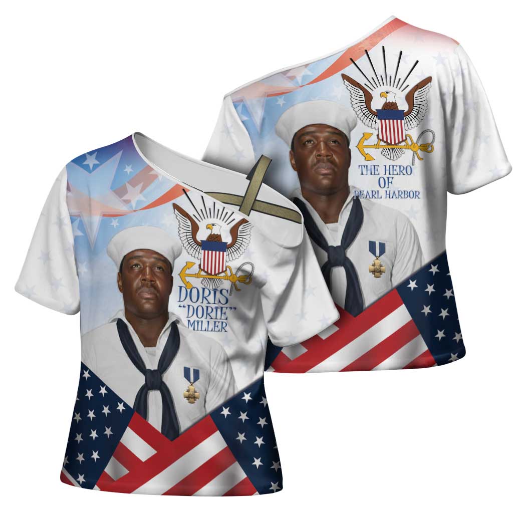 Doris Dorie Miller Cross Shoulder Shirt The Hero Pearl Harbor