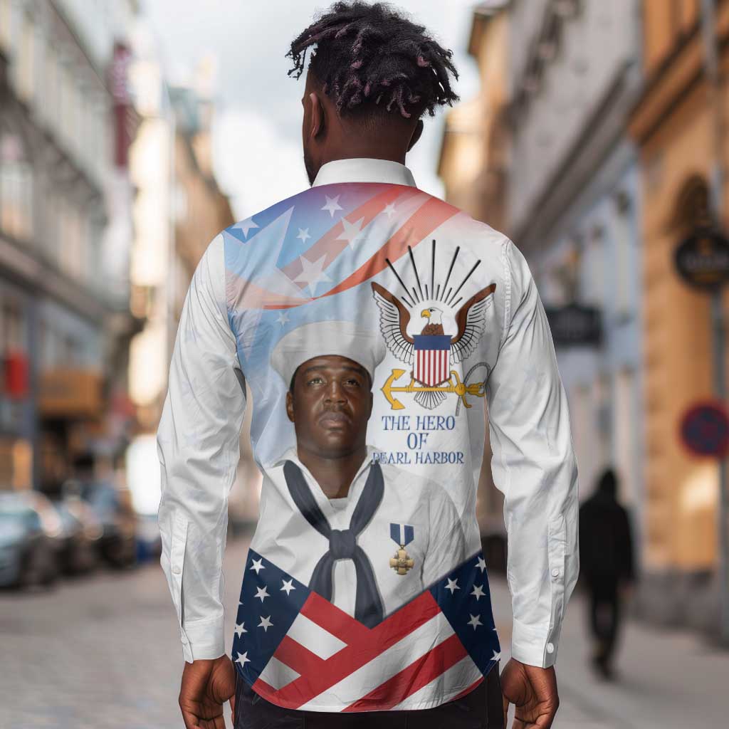 Doris Dorie Miller Long Sleeve Button Shirt The Hero Pearl Harbor